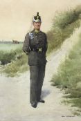 J W Van Oorschot (Dutch, 19th/20th century), pair of military watercolours.