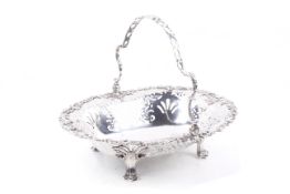 A late George II silver cake basket.