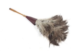 An ostrich feather duster.