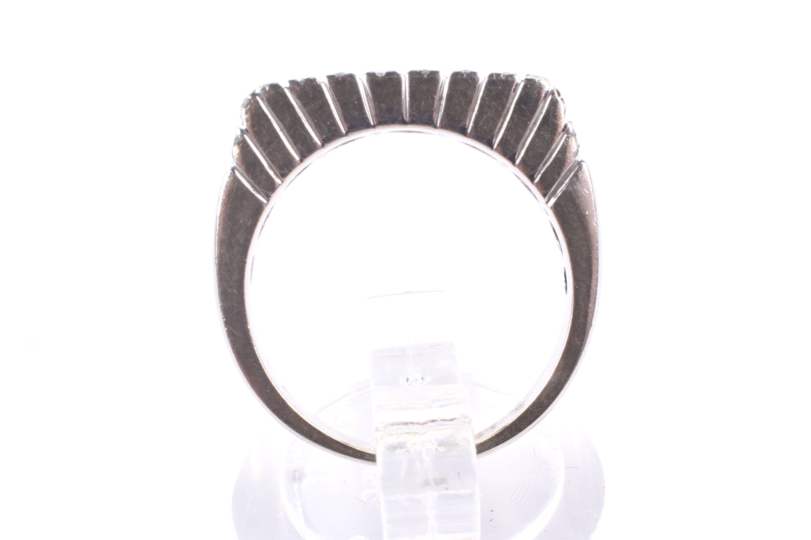 A vintage Italian 18ct white gold, ruby and diamond dress ring. - Image 3 of 3