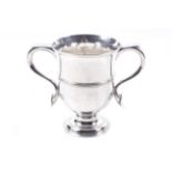 A late George II silver campana-shaped cup.