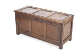 A 17th century oak coffer.