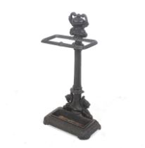 A Victorian cast iron umbrella stand.