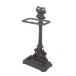 A Victorian cast iron umbrella stand.