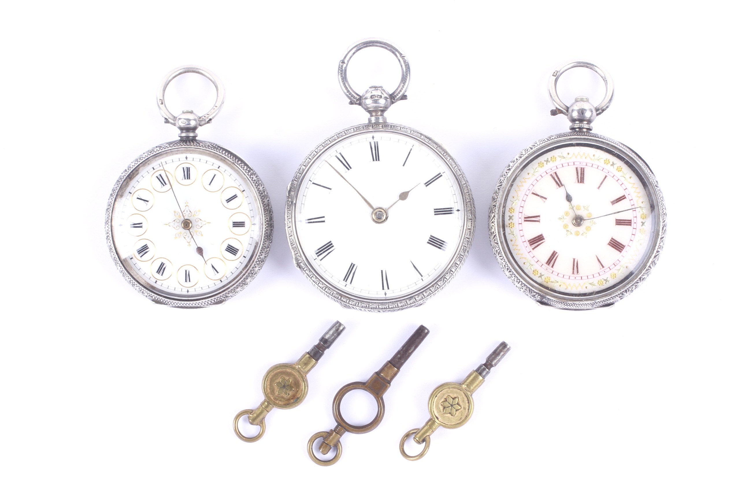 Two late 19th century Swiss .935 standard open face fob watches.