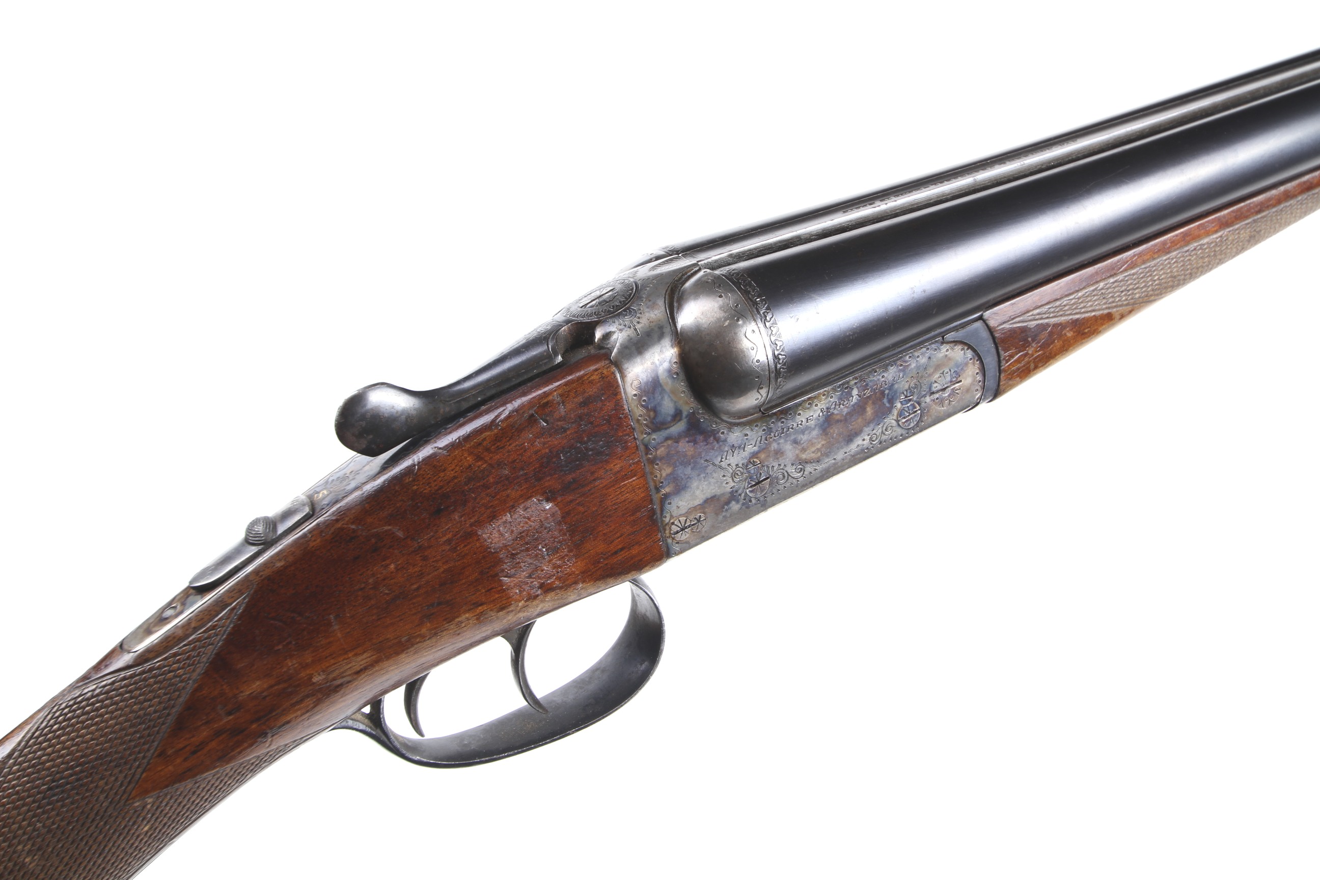 An AYA 12 gauge side by side box lock shotgun. - Image 3 of 4