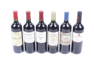 Six bottles of red wine. Comprising one bottle of Domaine Bertrand-Berge 750ml 14.