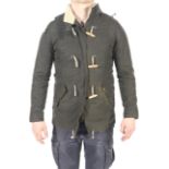 A Barbour ladies wax jacket. With white fleece lining and a hood, size 10.