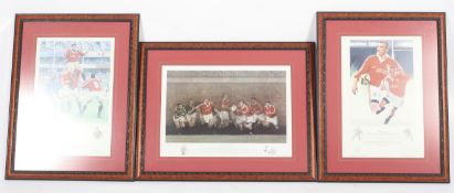 Rugby : three British Lions prints, Roar of the Lions-South Africa 1997,