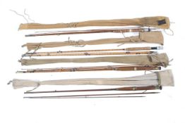 A collection of Hardy fly fishing rods.