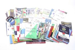 A large Collection of rugby programmes.