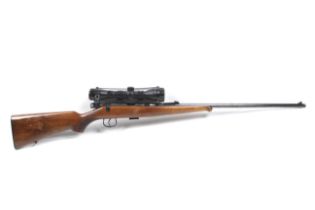 A C.Z. .22 calibre bolt action rifle.