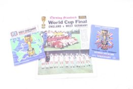 Two 1966 football world cup programmes.