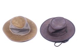 Two Australian Barmah hats.