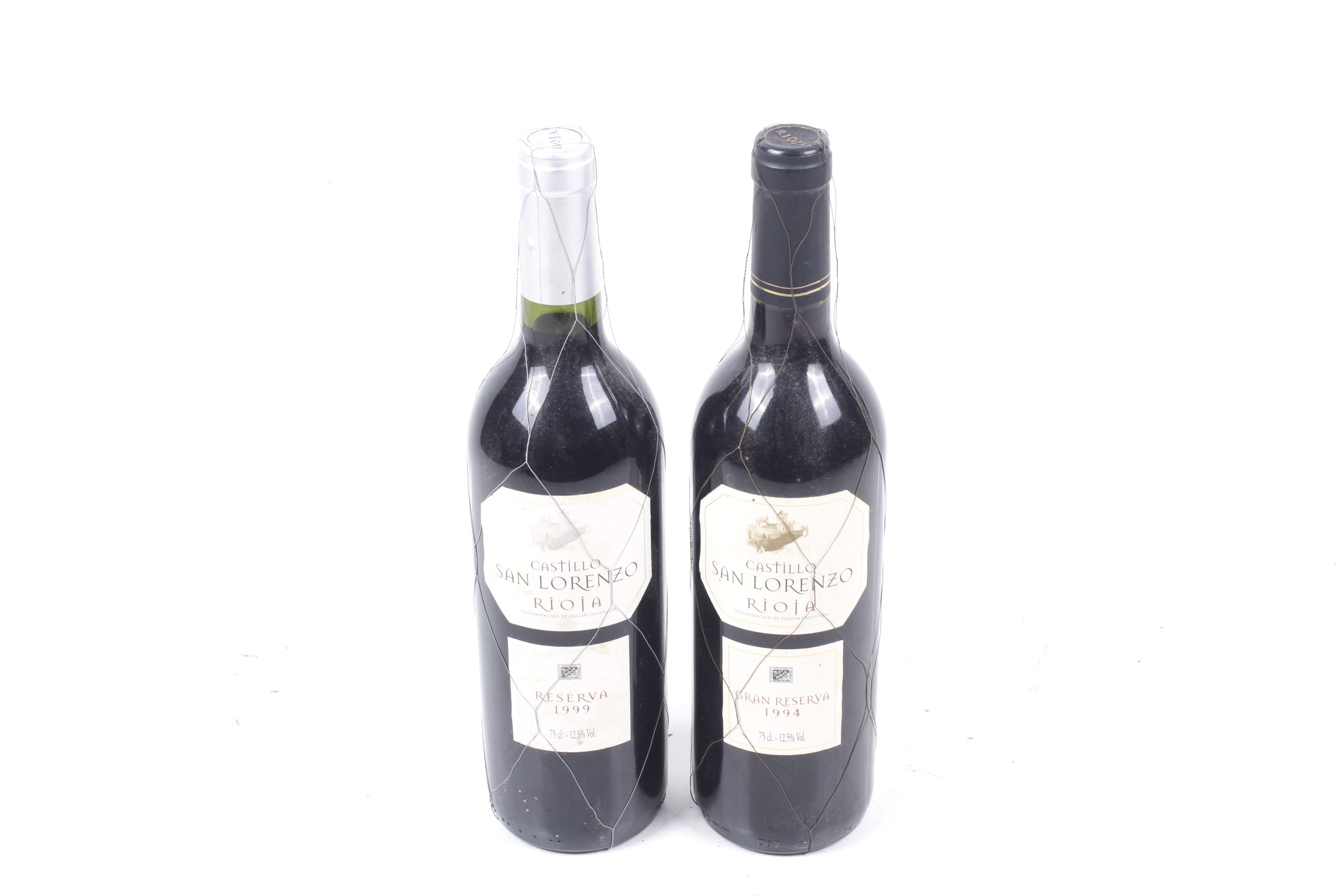 Two bottles of Castillo San Lorenzo. 1994 and 1999 75cl, 12.5% vol.