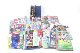 A large collection of football programmes.