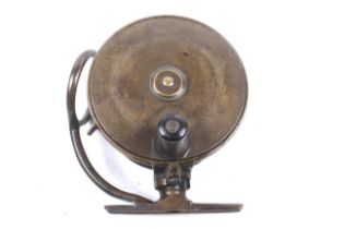 A vintage Malloch's of Perth 4" side casting salmon fishing reel.