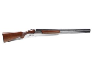 A Sabbatti 12 gauge over and under shotgun.