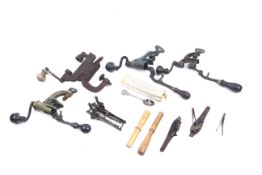 An assortment of shot gun equipment.