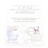 A 1966 World Cup signed First Day Cover. Bearing signatures from the world cup winning England team.