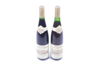 Two bottles of Pinot noir d'alsace 1989 cuvee a l'ancienne. 75cl, 12.5% vol.