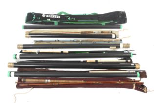 A collection of Coarse fishing match rods.