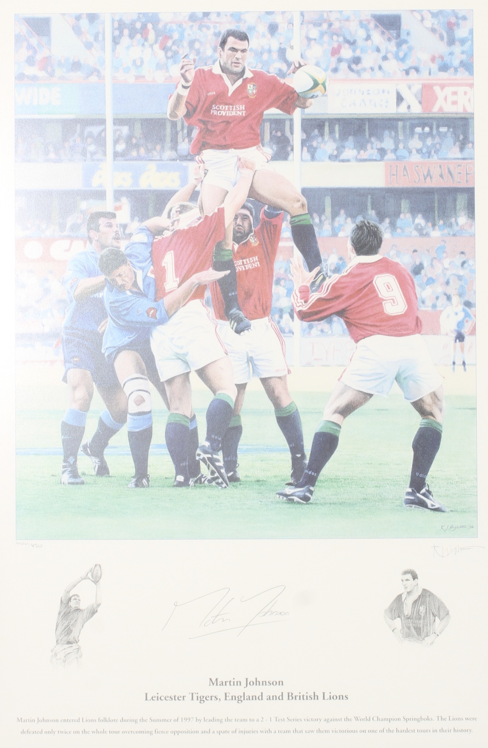 Rugby : three British Lions prints, Roar of the Lions-South Africa 1997, - Image 2 of 4