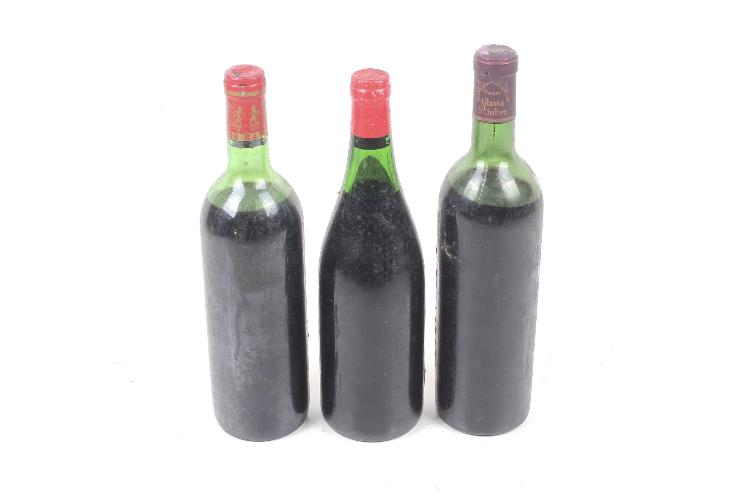 Three bottles of 1970s red wine. - Image 2 of 2