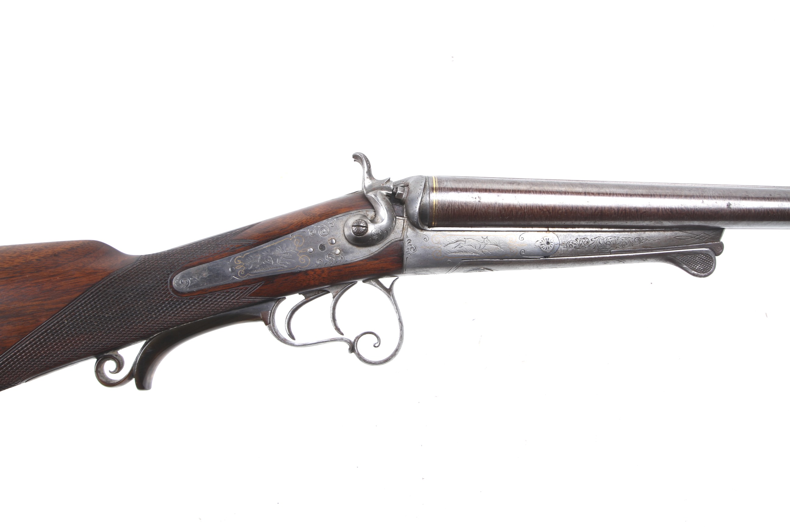 A Justin Thiers of Liege double barrelled side by side 16 gauge shotgun. - Image 4 of 4