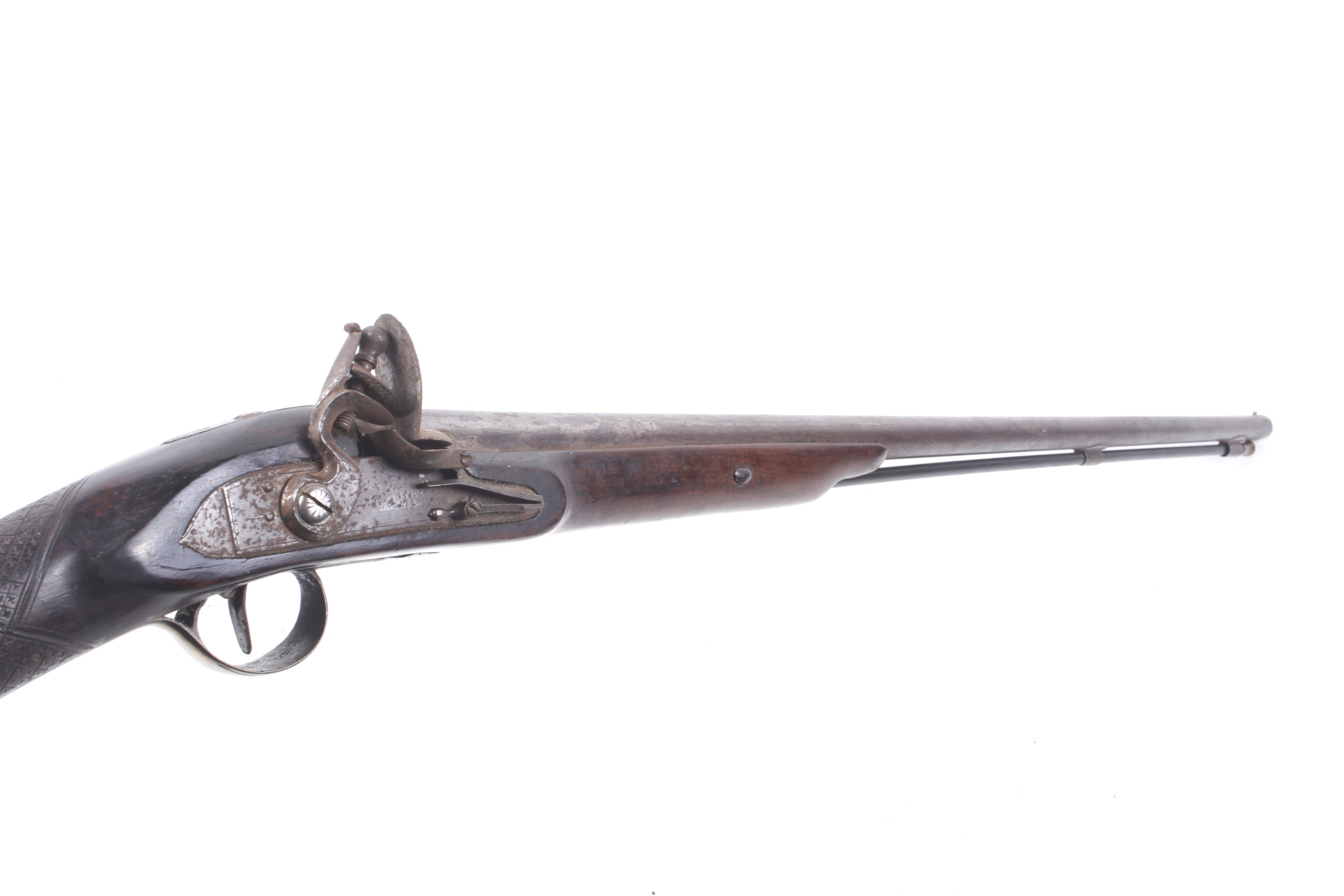 A James and Steven of Dundee flintlock shotgun. Circa 1790, .576 bore, 30. - Image 3 of 3