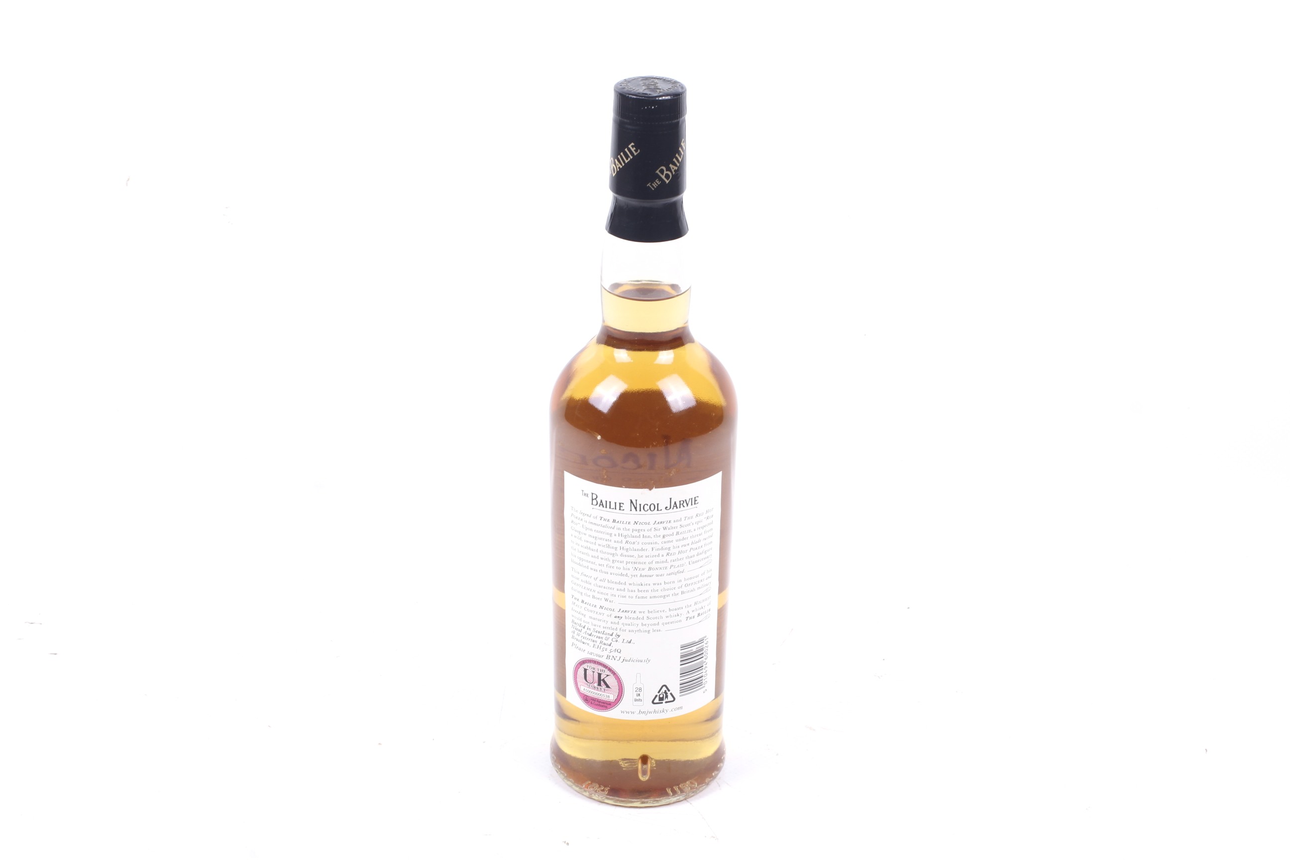 A bottle of Bailie Nicol Jarvie old scotch whiskey. - Image 2 of 2