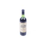 A bottle of Grand Vin de Bordeaux Chateau la tour bellevue Haut Medoc 1976. 73cl, no vol shown.