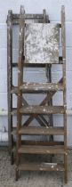 Two vintage wooden step ladders. Max.