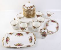 A collection of assorted Royal Albert Old Country Roses china tableware.