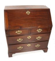 A 19th century mahogany bureau.