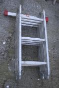 A folding Youngman 200 multi purpose step ladder.