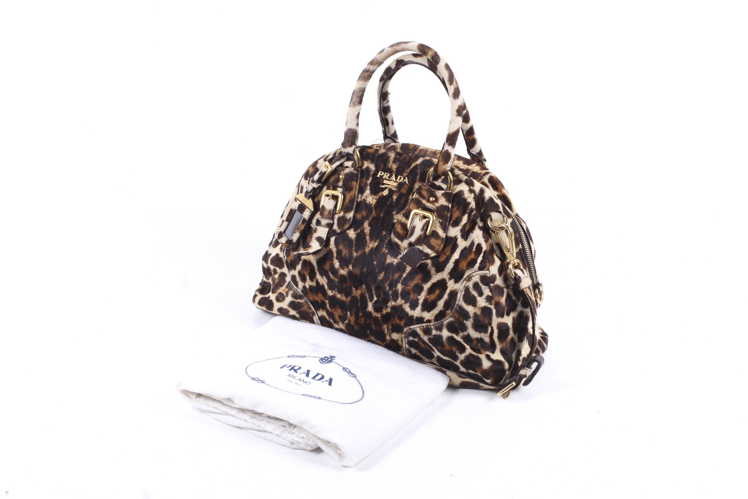 A Prada calf hair leopard print handbag. Made in Italy, circa 2000. - Image 5 of 5