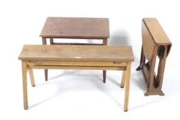 Three pieces of mid-century furniture.