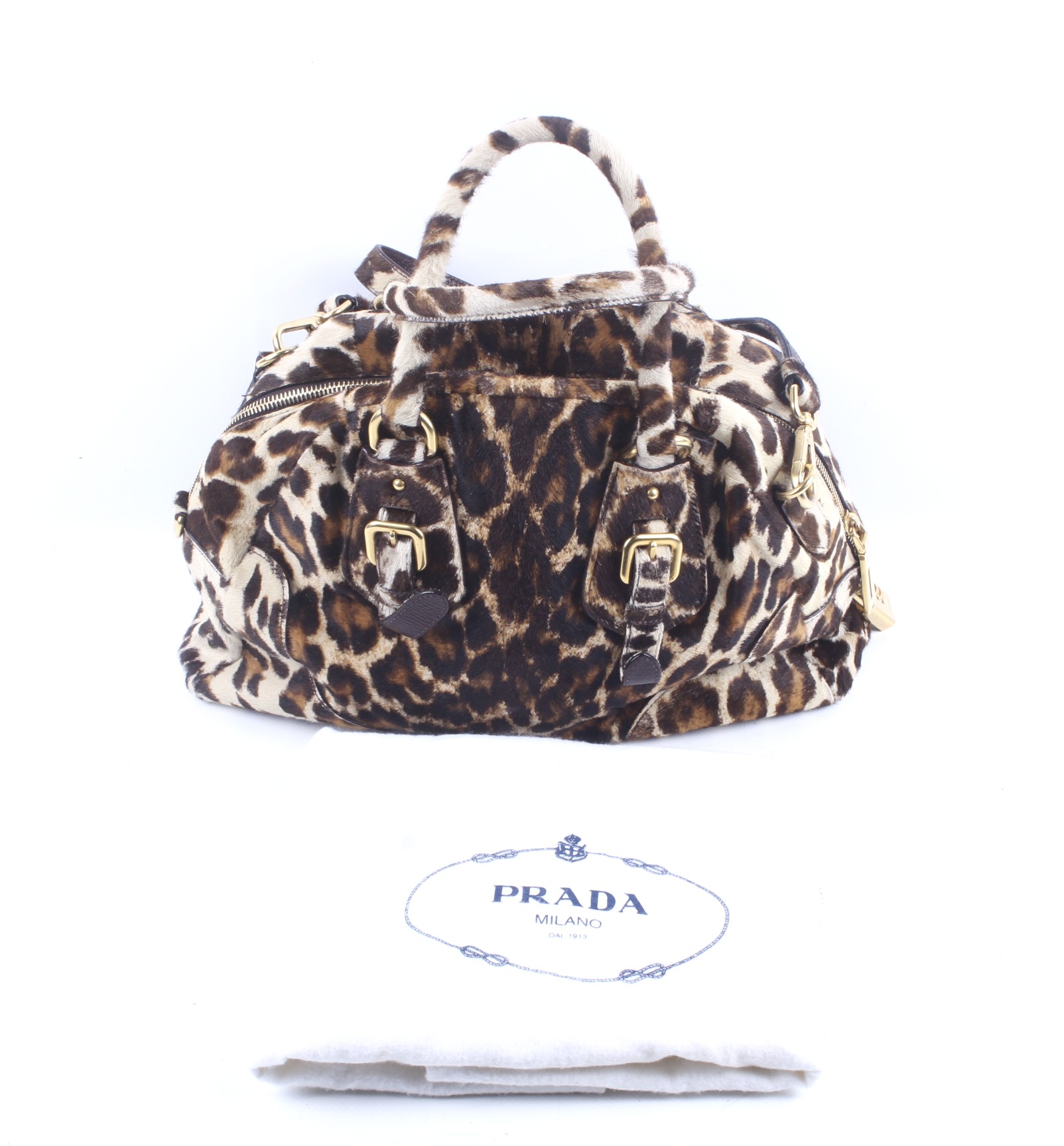 A Prada calf hair leopard print handbag. Made in Italy, circa 2000. - Image 2 of 5