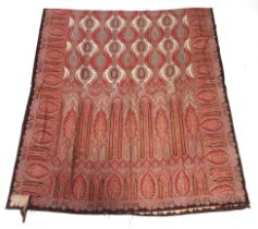 A Kashmiri fine wool and silk blend piano shawl.