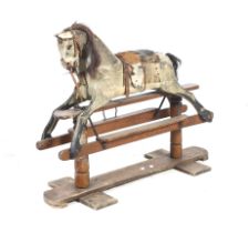 An antique rocking horse.