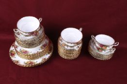 A collection of assorted Royal Albert Old Country Roses china tableware.