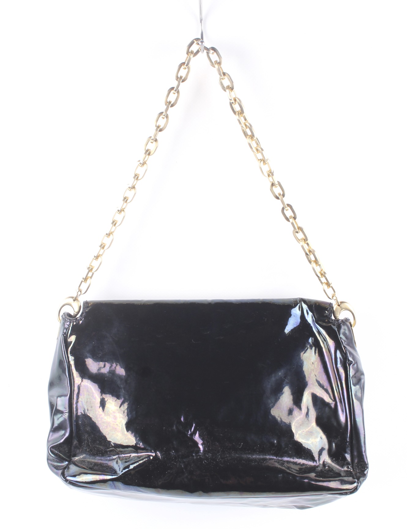 A Jimmy Choo 'Hobo' black patent leather shoulder bag. - Image 2 of 4