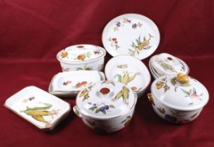 A collection of Royal Worcester Evesham serving tableware.