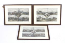 Three coloured engravings after W J Shayer of horse scenes.
