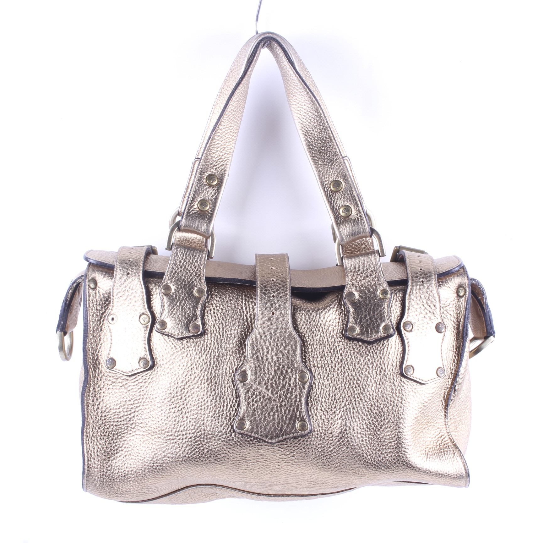 A Mulberry 'Roxanne' metallic gold leather handbag. - Image 2 of 3