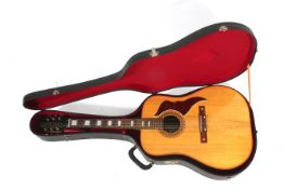 A Dutch Egmond Brothers acoustic guitar in a hard carry case.