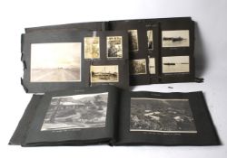 Two period black and white photograph albums c1920s Mediterranean, North Africa.