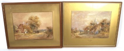 Edward Nevil (19th Century) two watercolours.