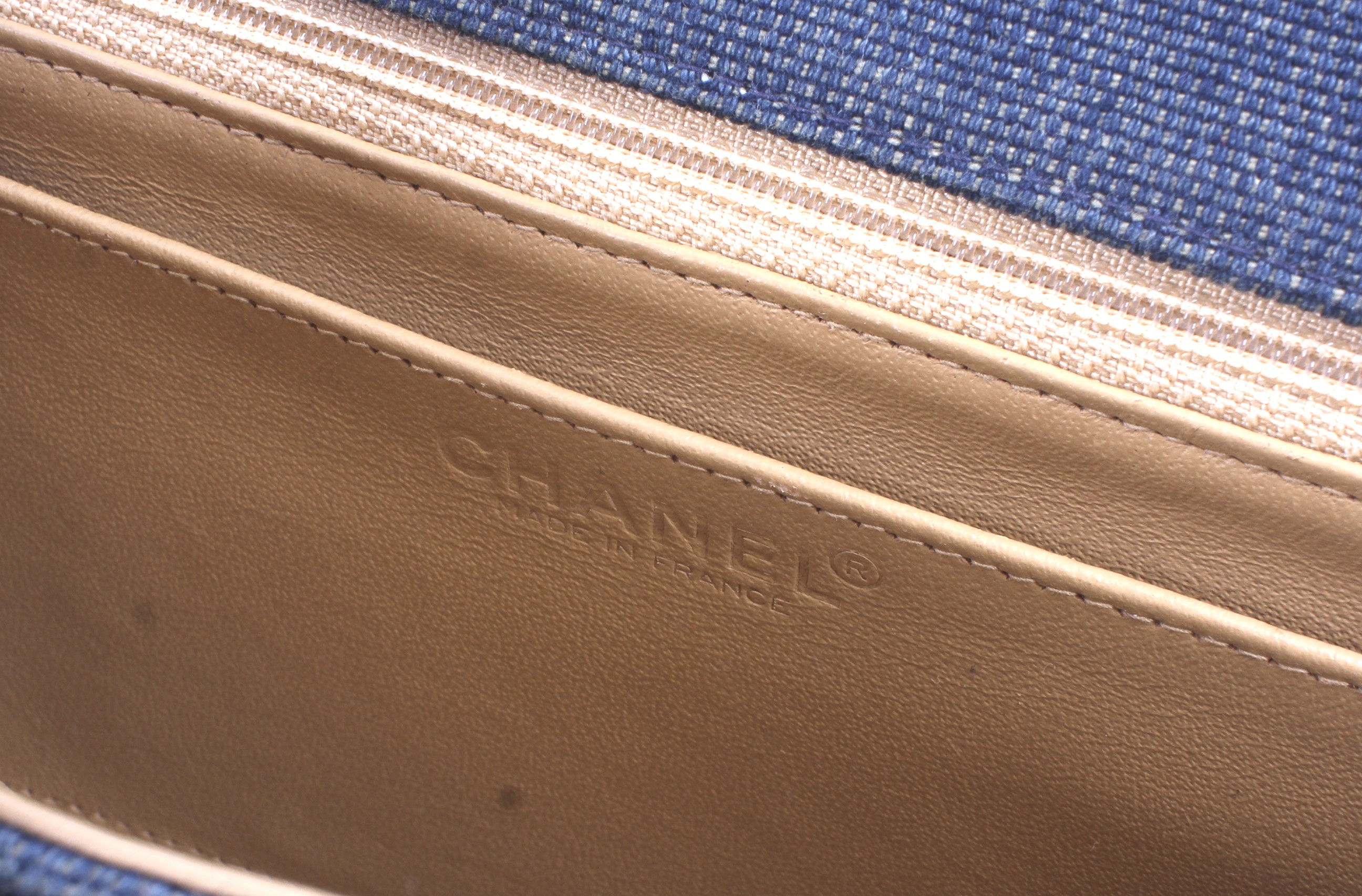 A vintage Chanel denim Kelly Style handbag. - Image 4 of 4